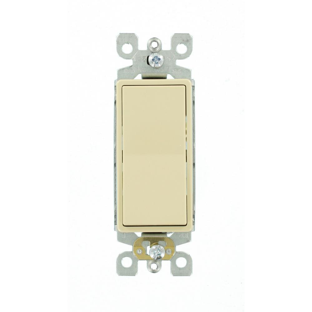 Leviton Decora 15 Amp 3-Way Switch, Ivory (15-Pack) by Leviton