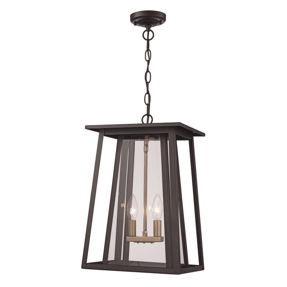 Large 2 Light Black Outdoor Pendant Large 2 Light Black Outdoor Pendant