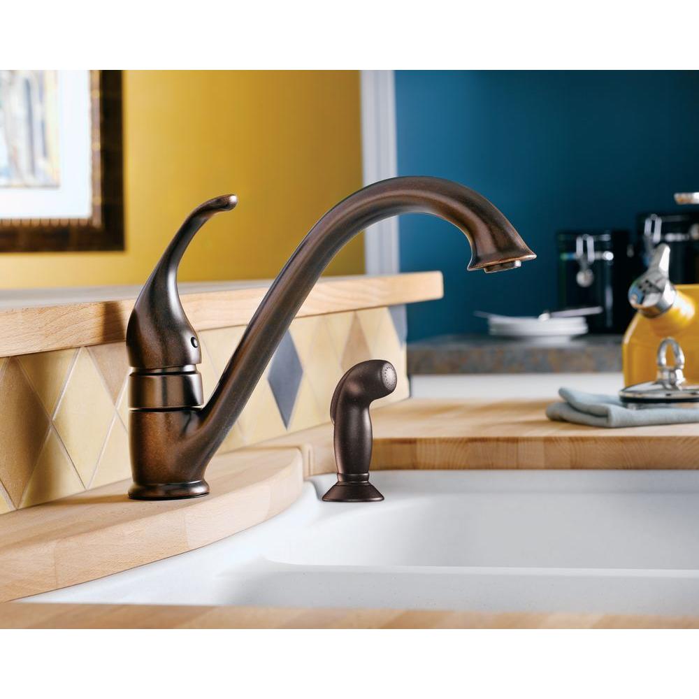 Moen Camerist Single Handle Standard Kitchen Faucet With Side