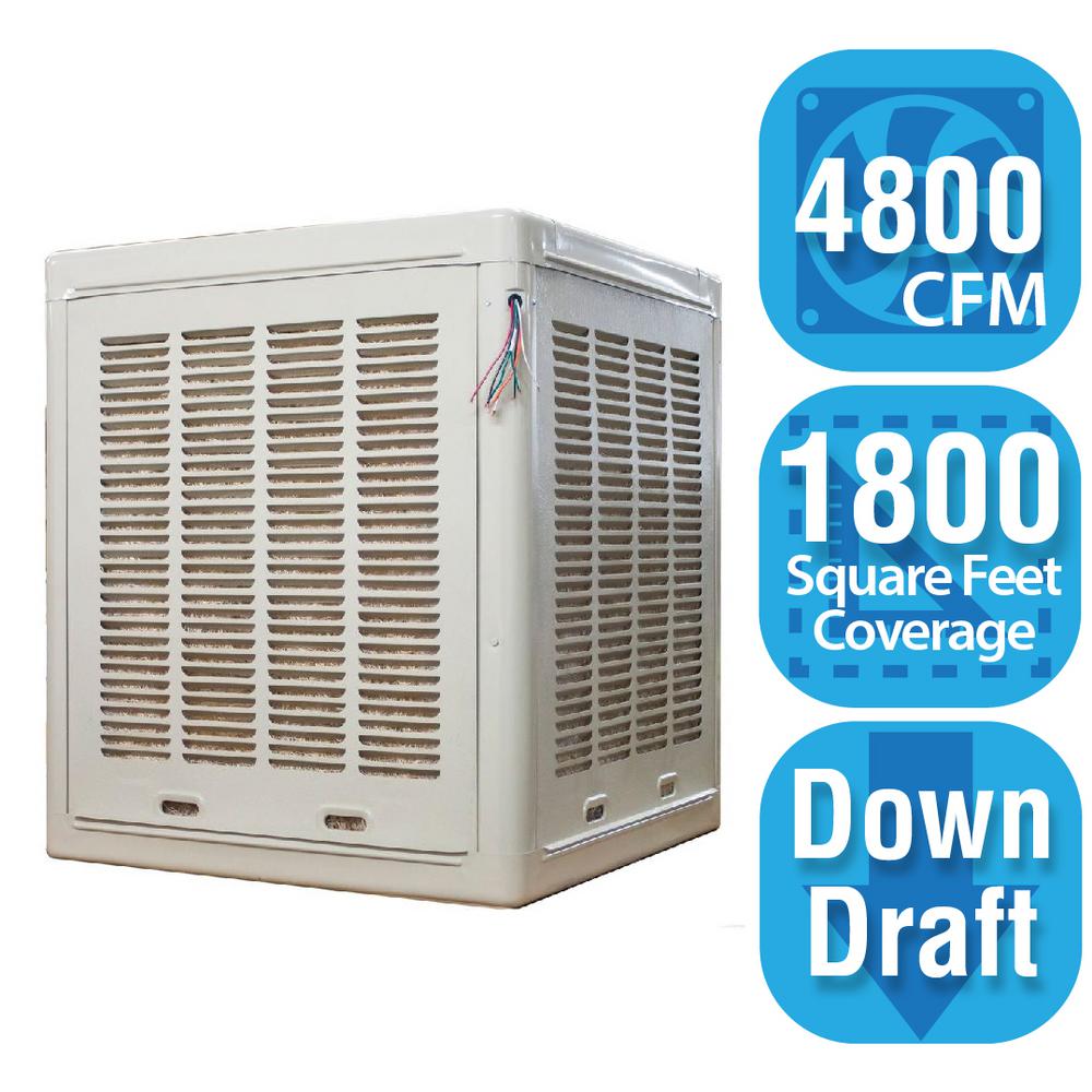 Hessaire 4,800 CFM DownDraft Aspen Roof/Side Evaporative Cooler for 18