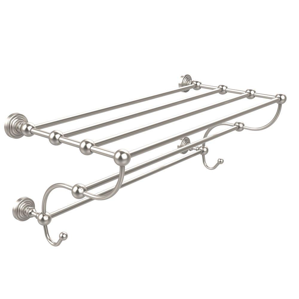 Allied Br Waverly Place Collection 36 In W Train Rack Towel Allied Br Waverly Place Collection 36 In W Train Rack Towel Shelf Satin Nickel