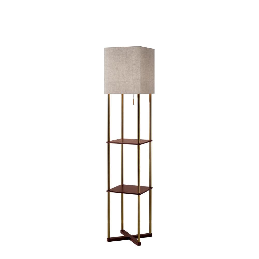 62 25 In Brass Floor Lamp