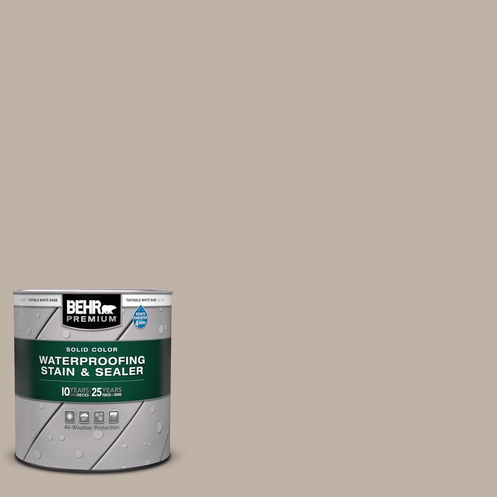 Behr Premium 1 Qt N220 3 Smokestack Solid Color Waterproofing Exterior Wood Stain And Sealer 501104 The Home Depot