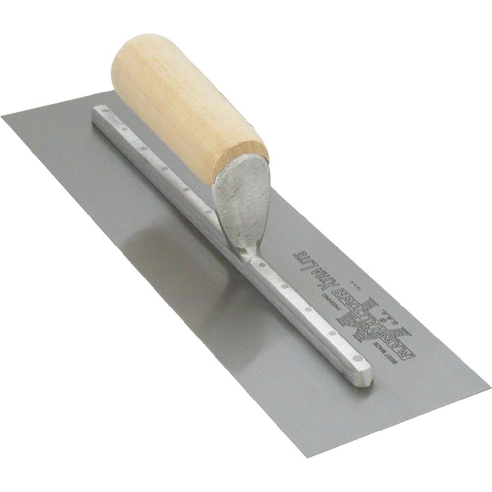 12 In X 3 In Finishing Straight Wood Handle Trowel Mx56 The Home Depot