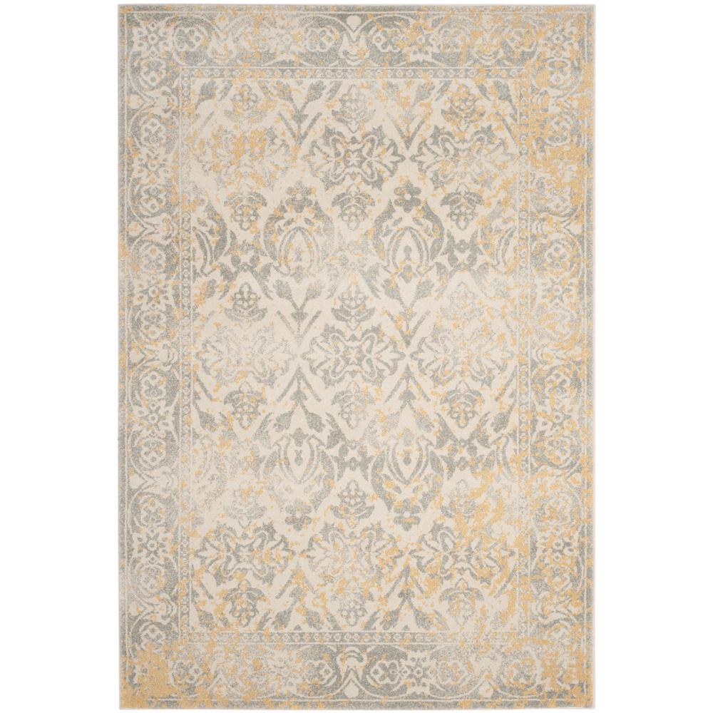 Safavieh Evoke Ivory/Gray 6 ft. 7 in. x 9 ft. Area RugEVK264D6 The