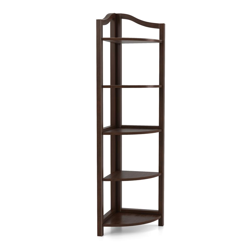 Neil Espresso 5Tier Corner Shelving Unit IDFAC804EX The Home Depot