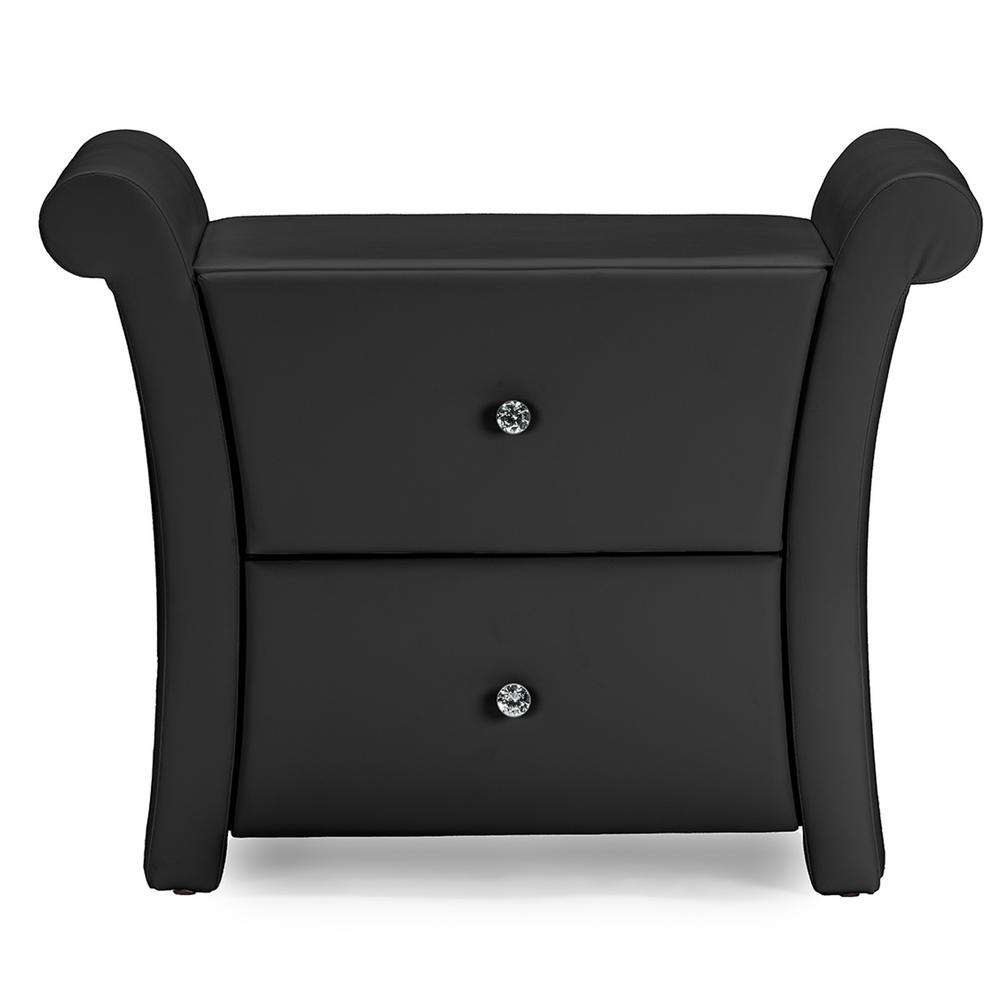 Faux Leather Nightstands Bedroom Furniture The Home Depot