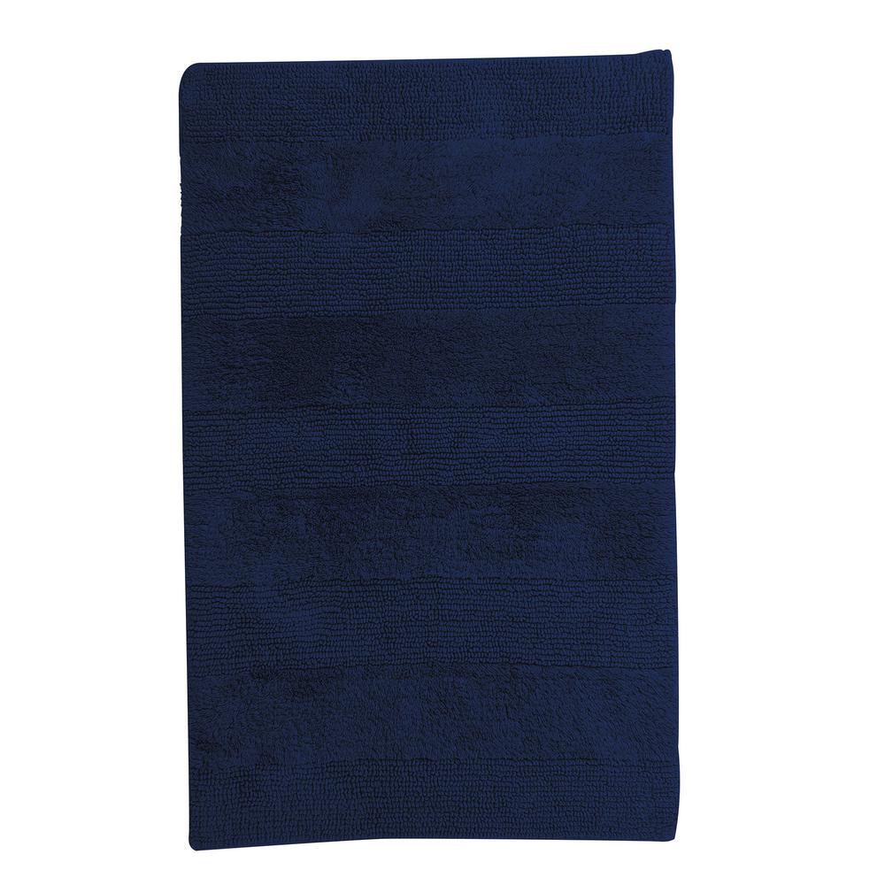 navy bath rug