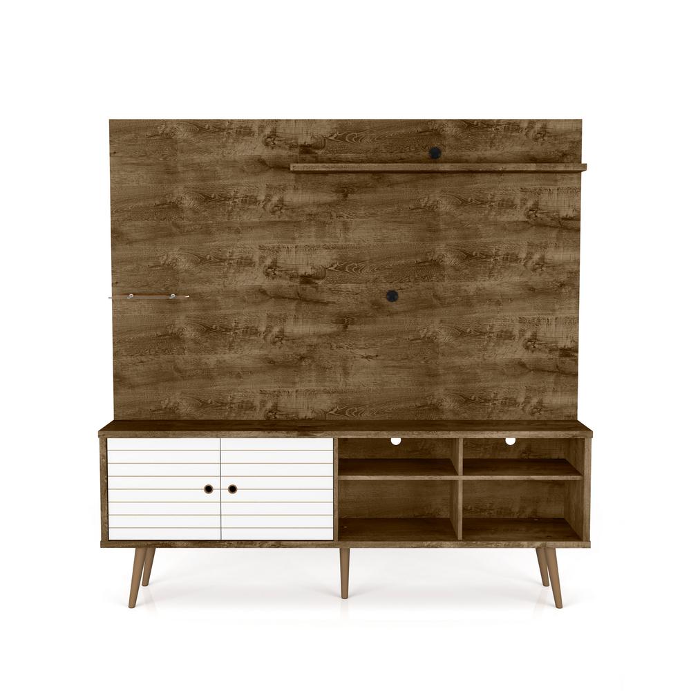 Manhattan Comfort Liberty 70 87 In Rustic Brown And White Manhattan Comfort Liberty 70 87 In Rustic Brown And White Freestanding Entertainment Center