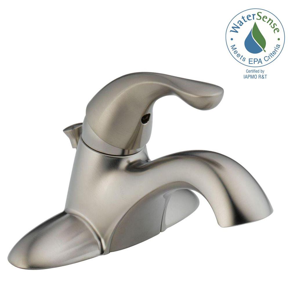 Centerset Single-Handle Bathroom Faucet in Stainless