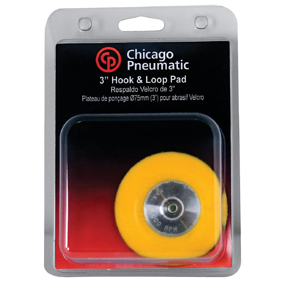 Chicago Pneumatic 3 in. Hook and Loop Backing Pad for 7201P