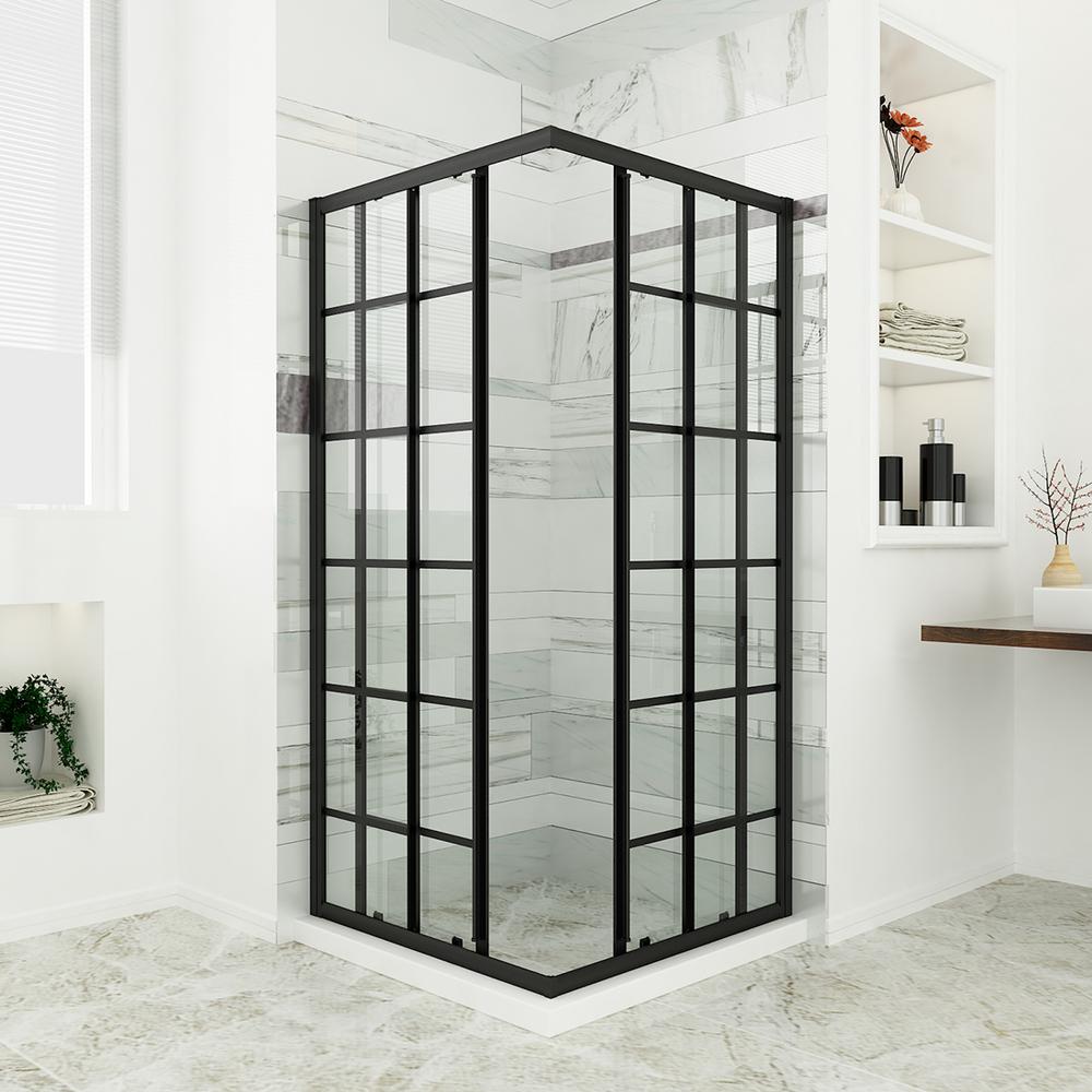 Boyel Living 36 In W X 72 In H Double Sliding Shower Cover
