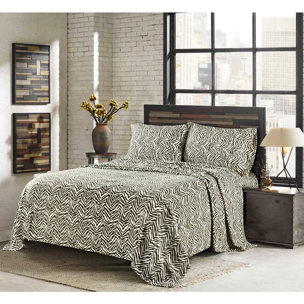 Sunbeam Lazlo Chocolate Chip King 4 Piece Fleece Sheet Set M546488 Sunbeam Lazlo Chocolate Chip King 4 Piece Fleece Sheet Set