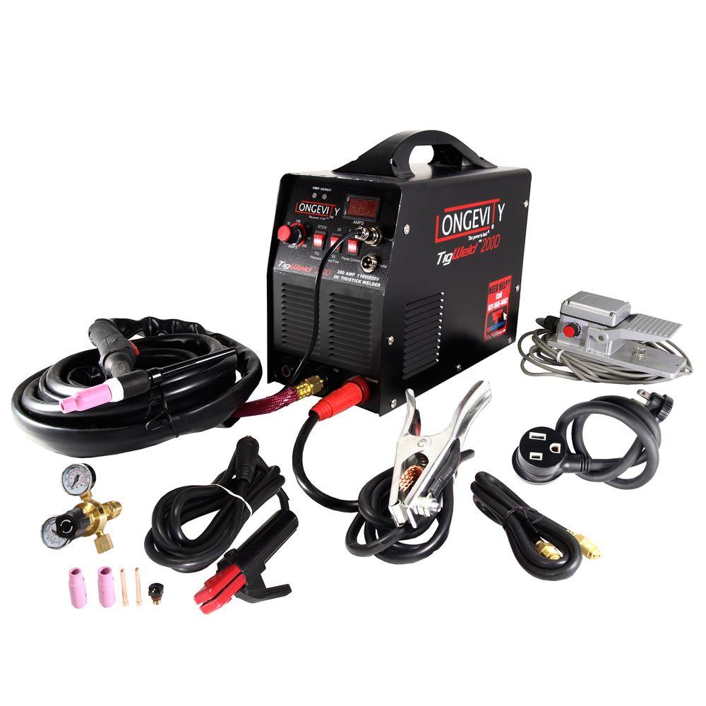 Longevity Tigweld 200D 200 Amp TIG Welder With Dual Voltage Technology ...