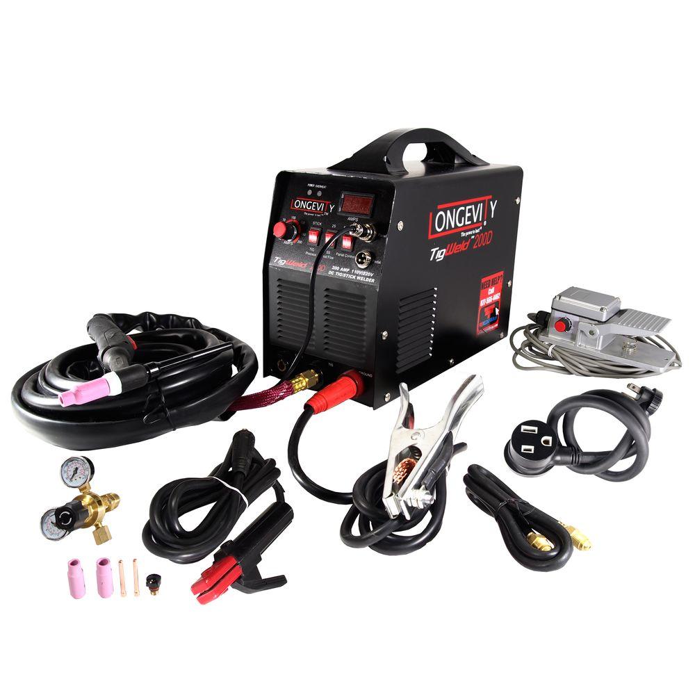 Longevity Tigweld 200D 200 Amp TIG Welder with Dual Voltage Technology