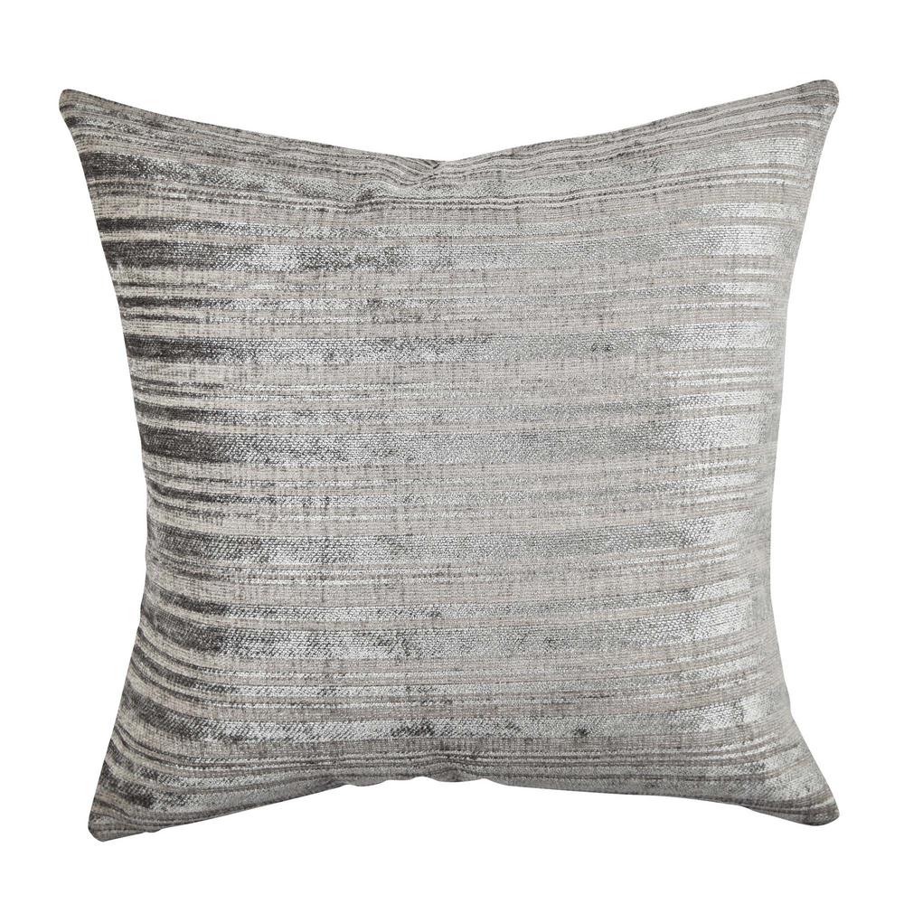 Vesper Lane Flocked Striped Throw Pillow St04gyz18i The Home Depot