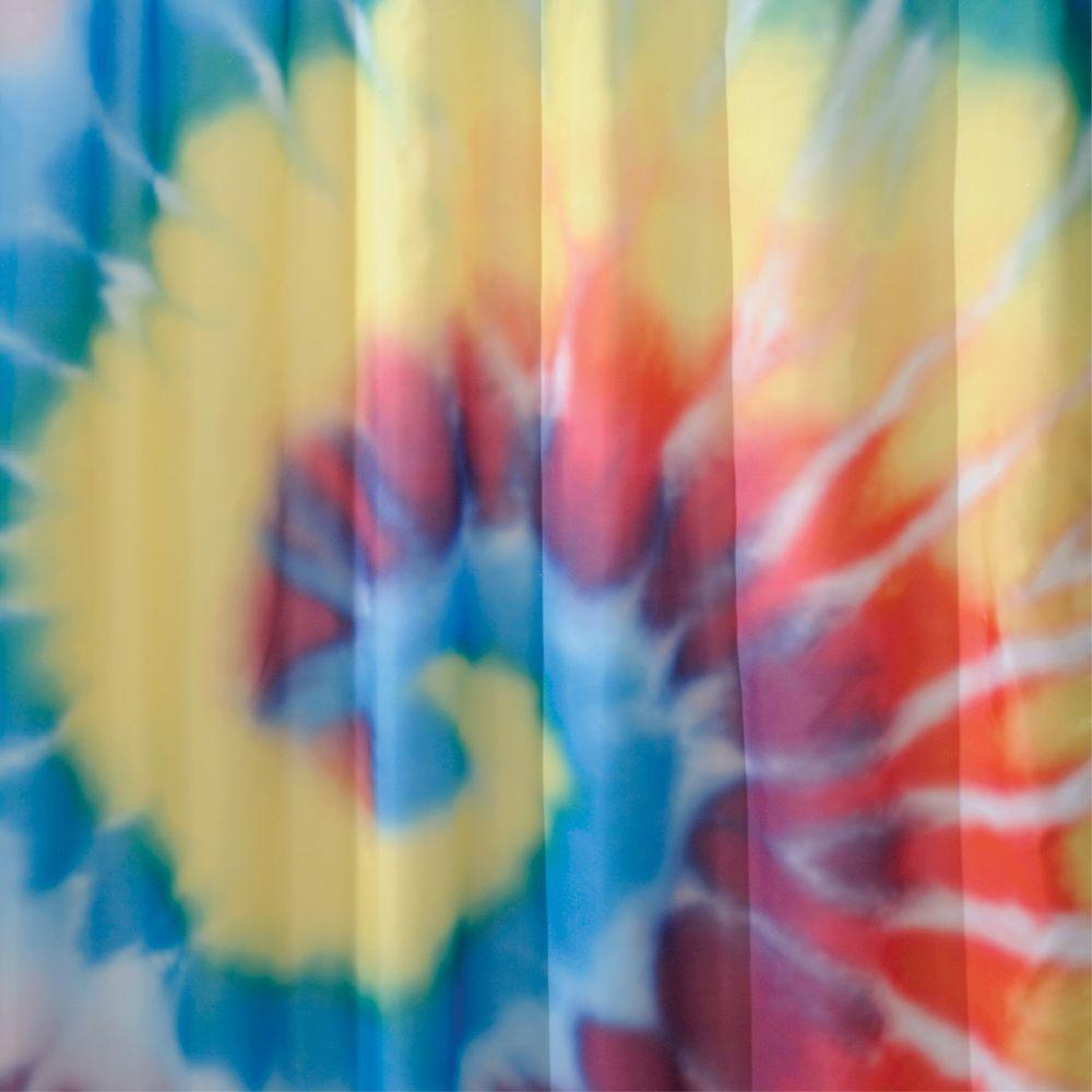 Interdesign Shower Curtain In Bright Tie Dye 37420 The Home Depot