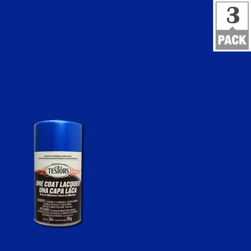 Testors 3 oz. Star Spangled Blue Lacquer Spray Paint (3-Pack)-1843MT ...