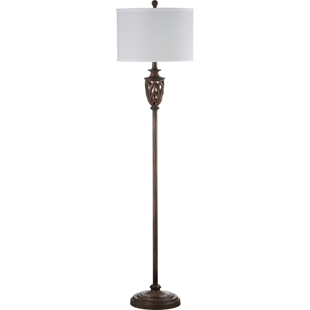 Safavieh Marion 61 In Natural Floor Lamp With White Shade Lit4342a Natural Floor Lamp With White Shade