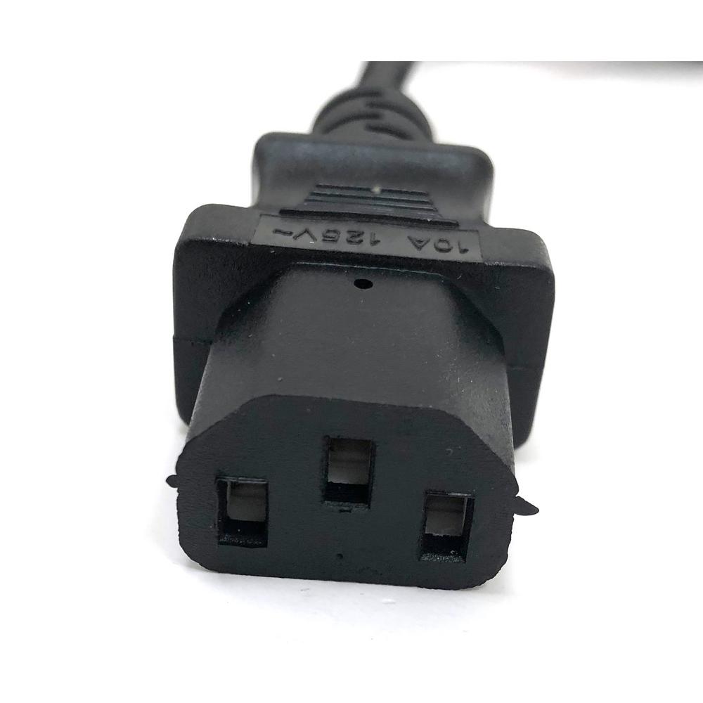 Micro Connectors Inc 10 Feet Universal Ac Power Cord Ul Approved Nema 5 15p To C13 Black 2 Pack M05 113ul10 2p The Home Depot