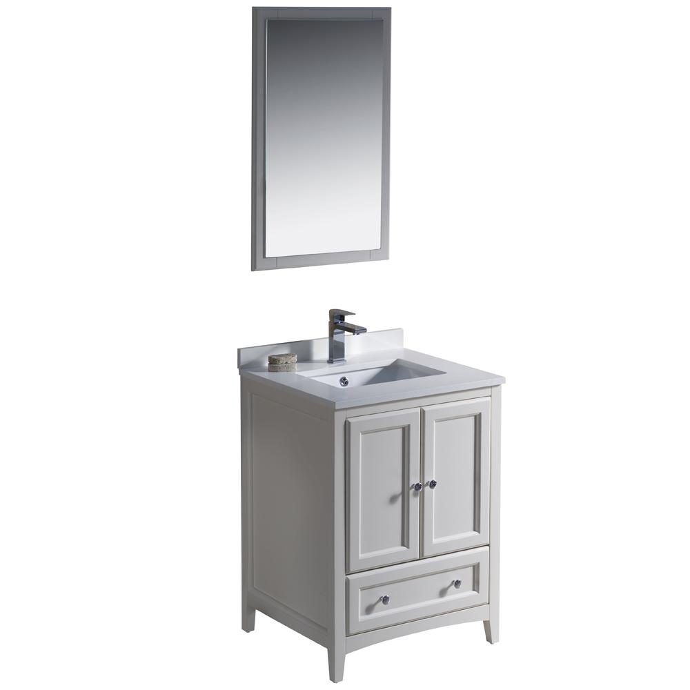 Fresca Warwick 24 In Bathroom Vanity Antique White With Quartz Fresca Warwick 24 In Bathroom Vanity