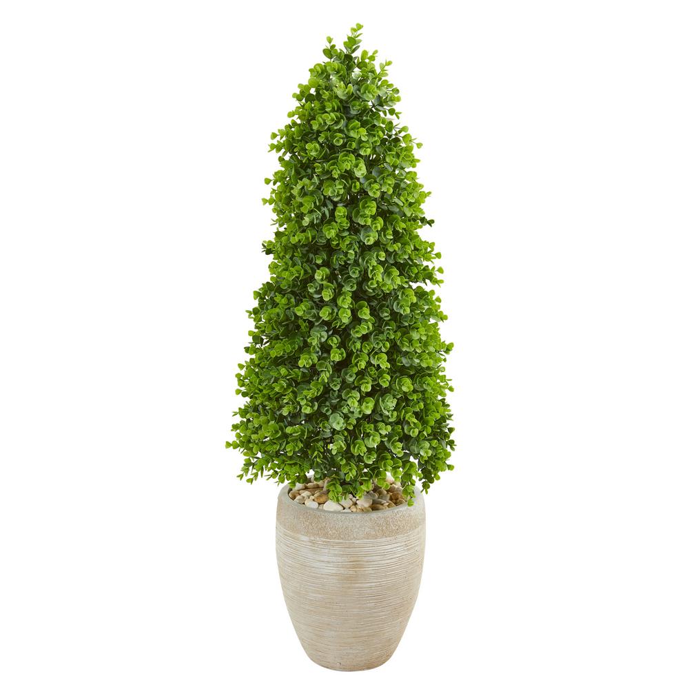 Nearly Natural Indoor/Outdoor 3.5 ft. Eucalyptus Topiary