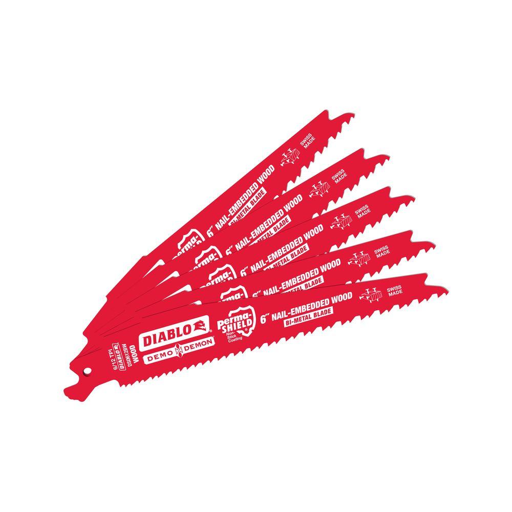 Diablo 6 in. 6/12 Teeth per in. Demo Demon NailEmbedded Wood Cutting