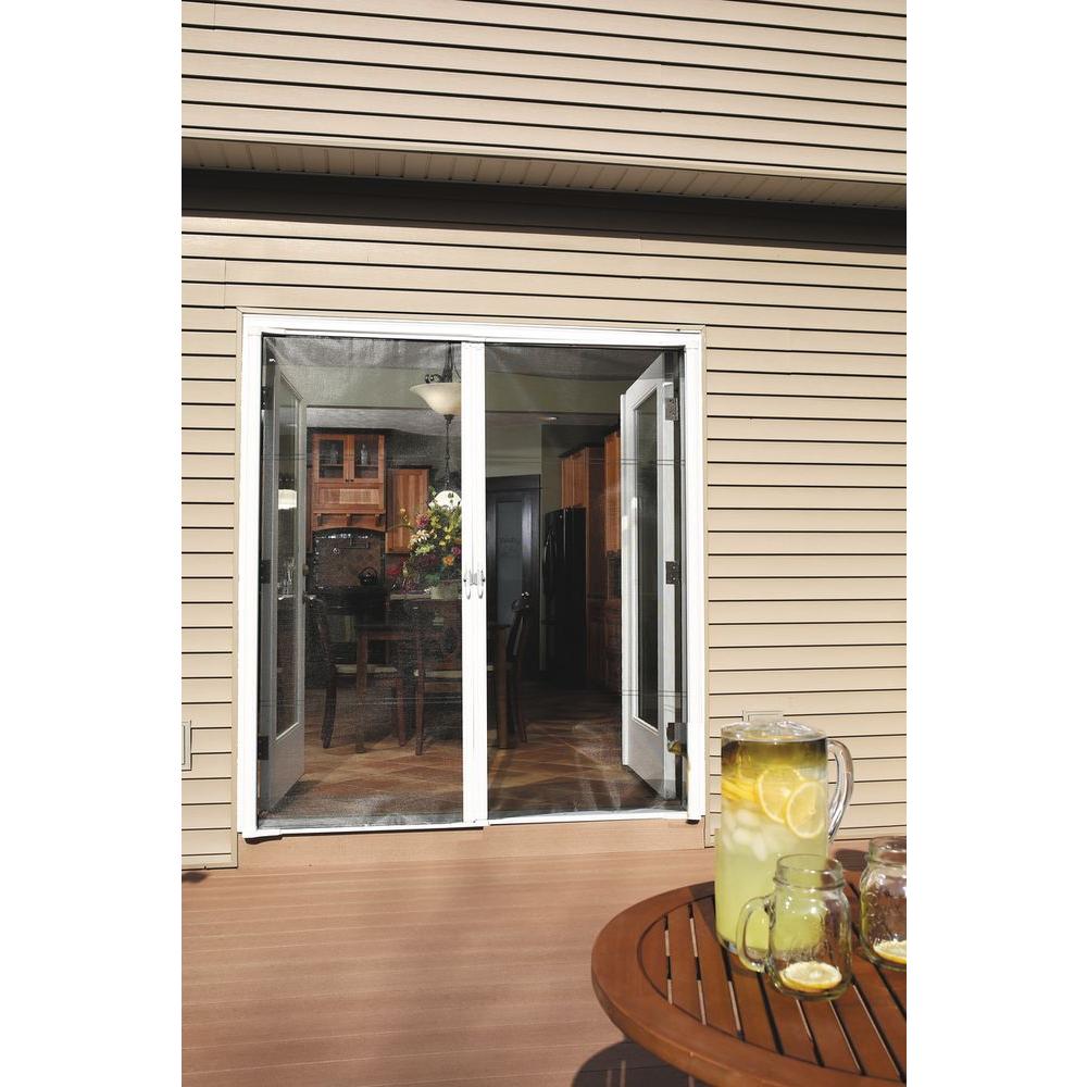 Larson 72 In X 96 In Brisa White Tall Double Screen Door Kit Retractable Screen Door