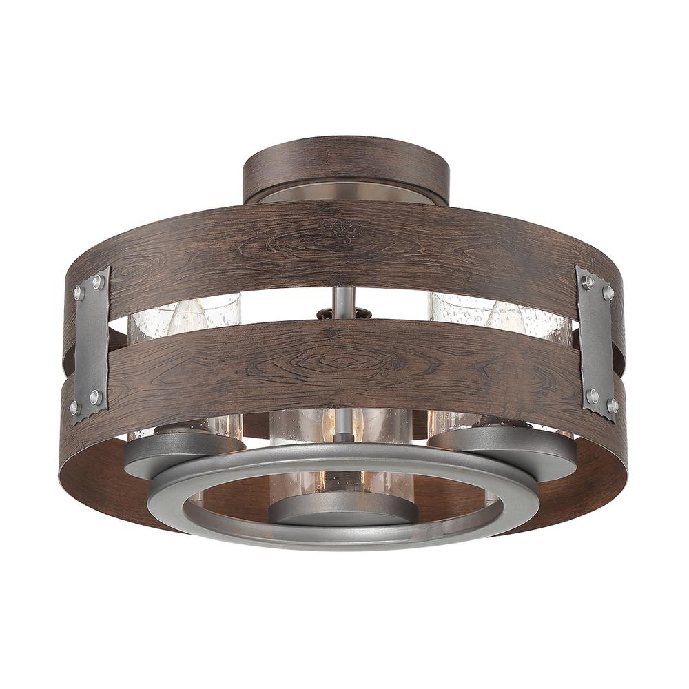Eurofase 3 Light Expresso Clear Glass Semi Flush Mount And Pendant 32696 Hbud The Home Depot