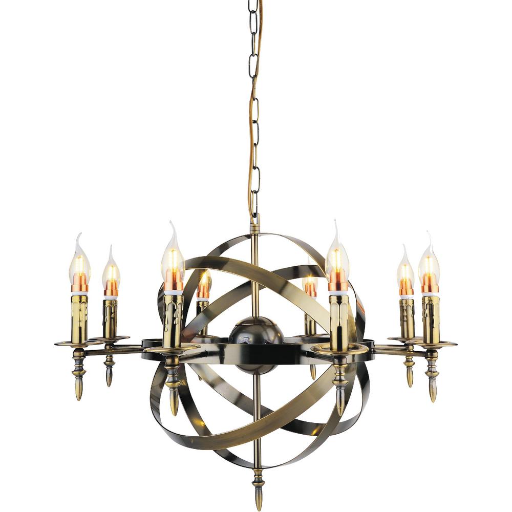 Cwi Lighting Troy 8 Light Antique Bronze Chandelier 9634p28 604 Cwi Lighting Troy 8 Light Antique Bronze Chandelier