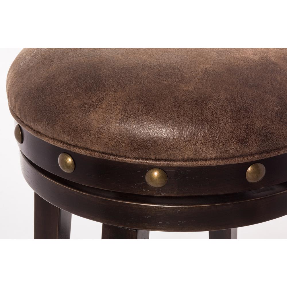 Bowery Hill 31 Backless Bar Stool in Deep Smoke Brown