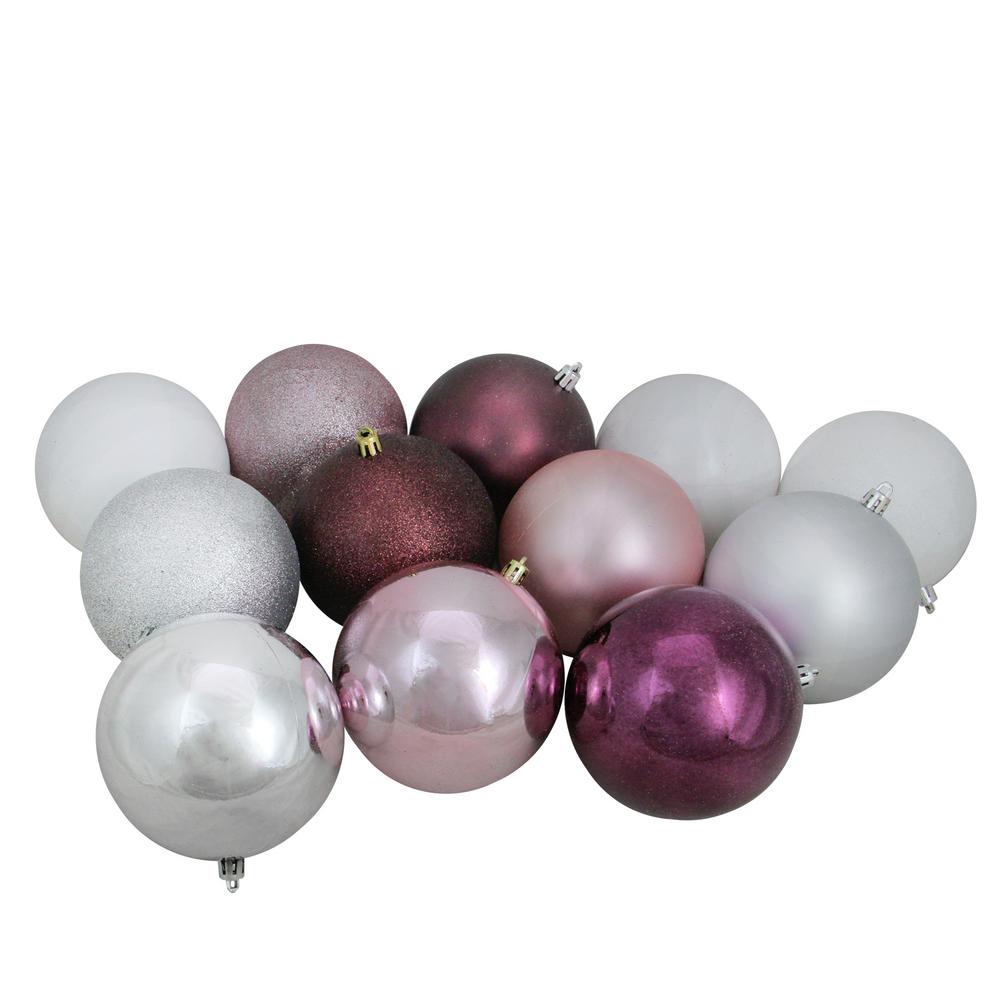 pink christmas ornaments balls