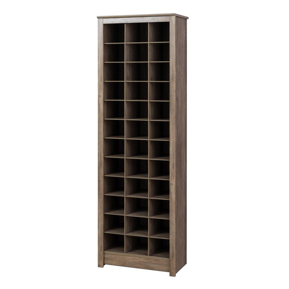 Prepac Drifted Gray E Saving 36 Pair Shoe Organizer Storage 36 Pair Shoe Organizer Storage