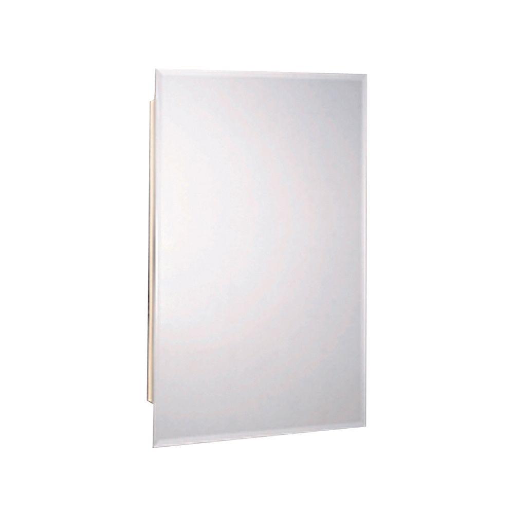 Glacier Bay 16 In W X 25 7 8 In H X 4 1 2 In D Recessed Or Surface Mount Frameless Beveled Bathroom Medicine Cabinet M119gb The Home Depot