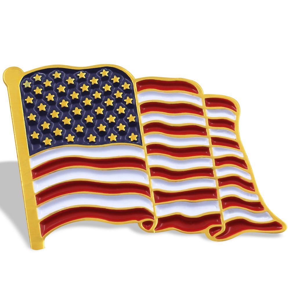 Anley 1 In X 0 8 In Flag Lapel Pin Waving Us Flag Pins Patriotic