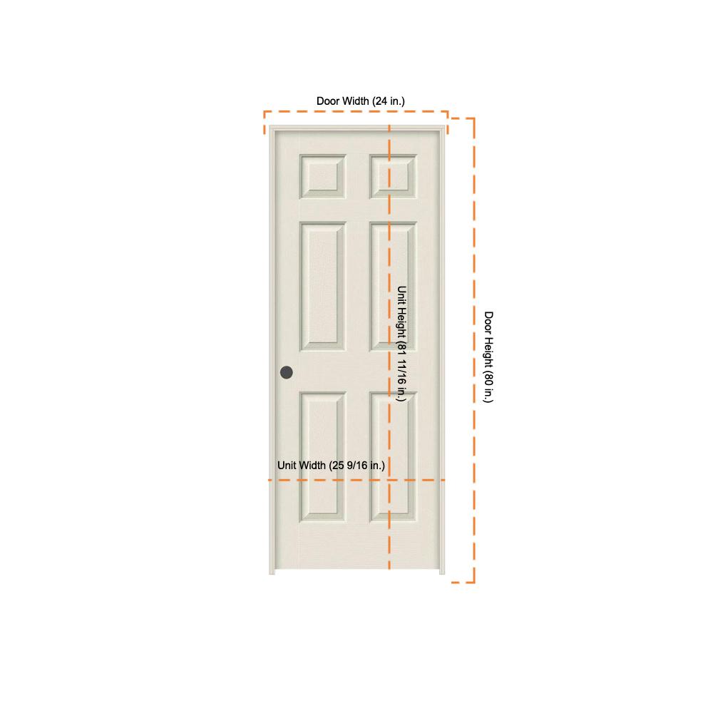 Jeld Wen 24 In X 80 In Colonist Primed Right Hand Textured