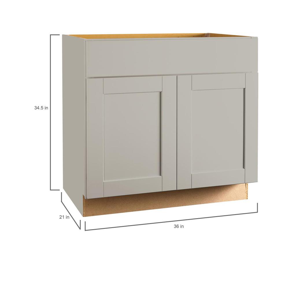 Hampton Bay Shaker Assembled 36 X 34 5 X 21 In Bathroom Vanity