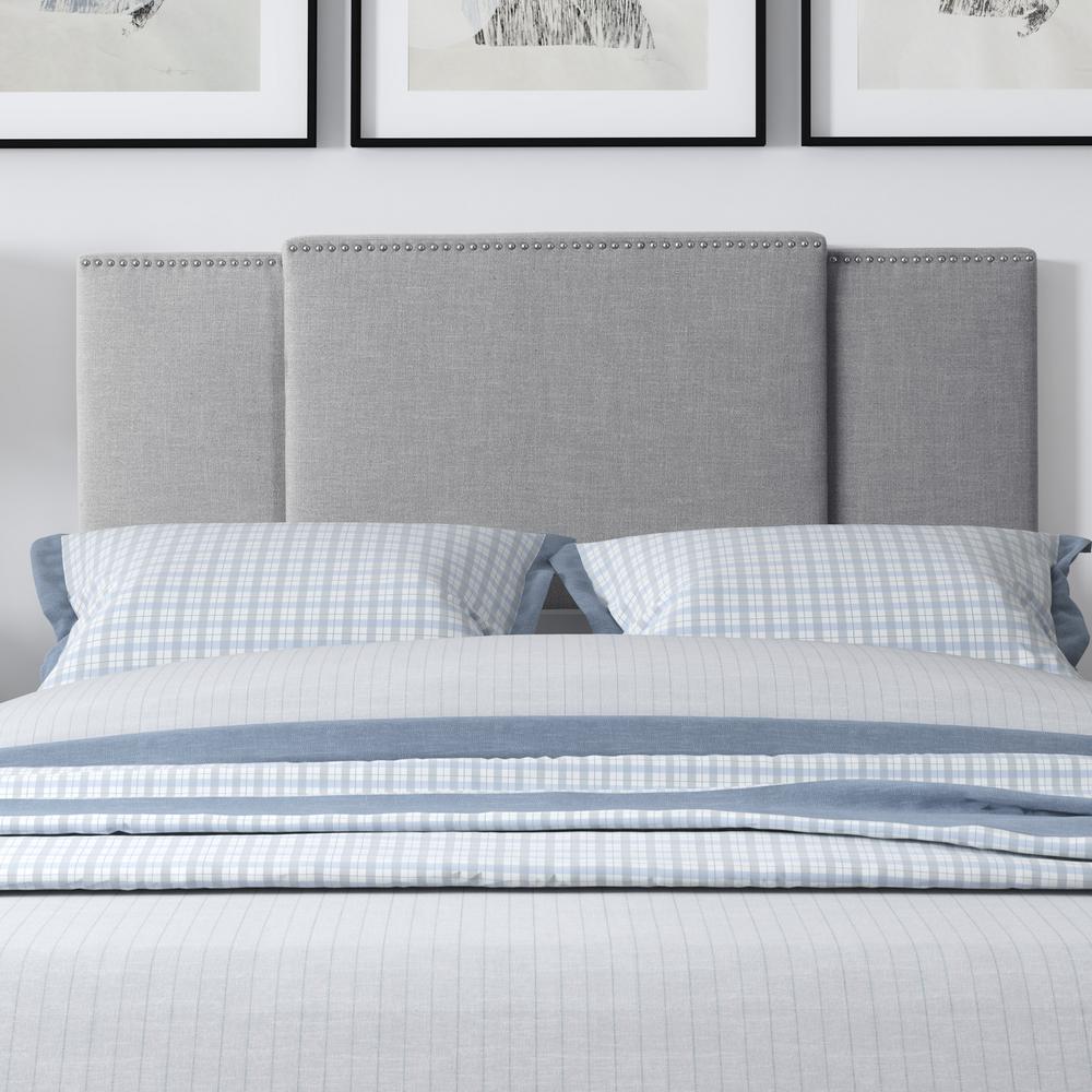Corliving Fairfield Grey Padded Fabric Double Queen King Expandable Corliving Fairfield Grey Padded Fabric Double Queen King Expandable Panel Headboard