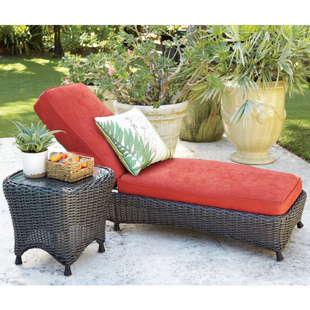 Martha Stewart Living Lake Adela Spice Patio Chaise Lounge ...