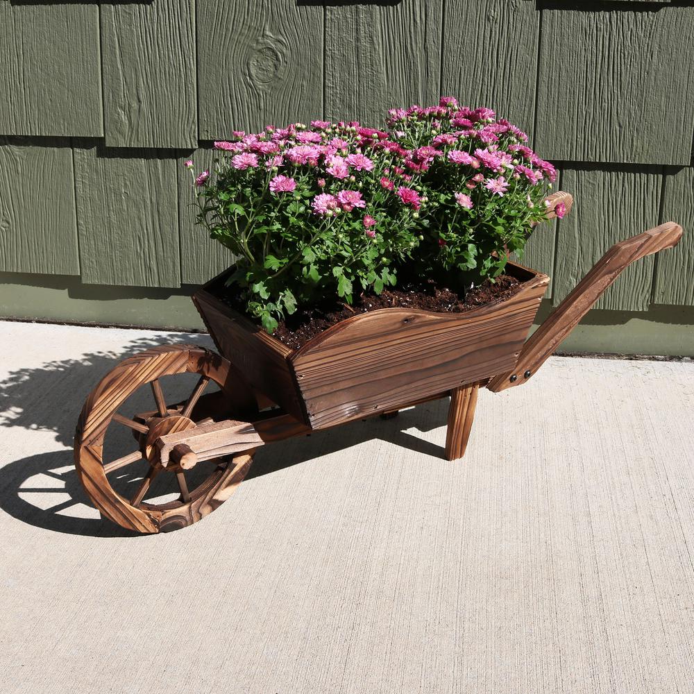 Sunnydaze Decor Wooden Decorative Wheelbarrow Planter Dsl 674 The Home Depot - Decorative Wheelbarrow For Garden Sunnydaze Decor Wooden Decorative Wheelbarrow Planter Dsl 674 The Home Depot - Decorative Wheelbarrow For Garden