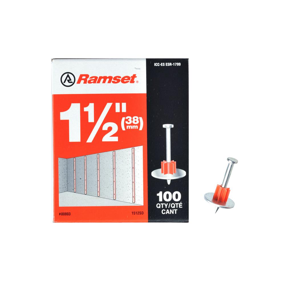 Ramset 11/2 in. Drive Pins with Washers (100Pack)00803 The Home Depot