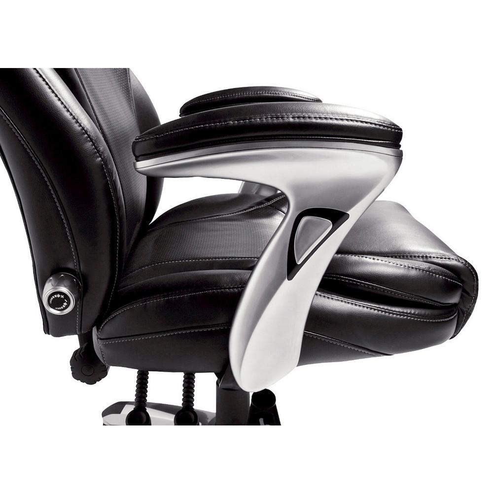 Serta Black Bonded Leather Executive Office Chair 43676 The Home Depot