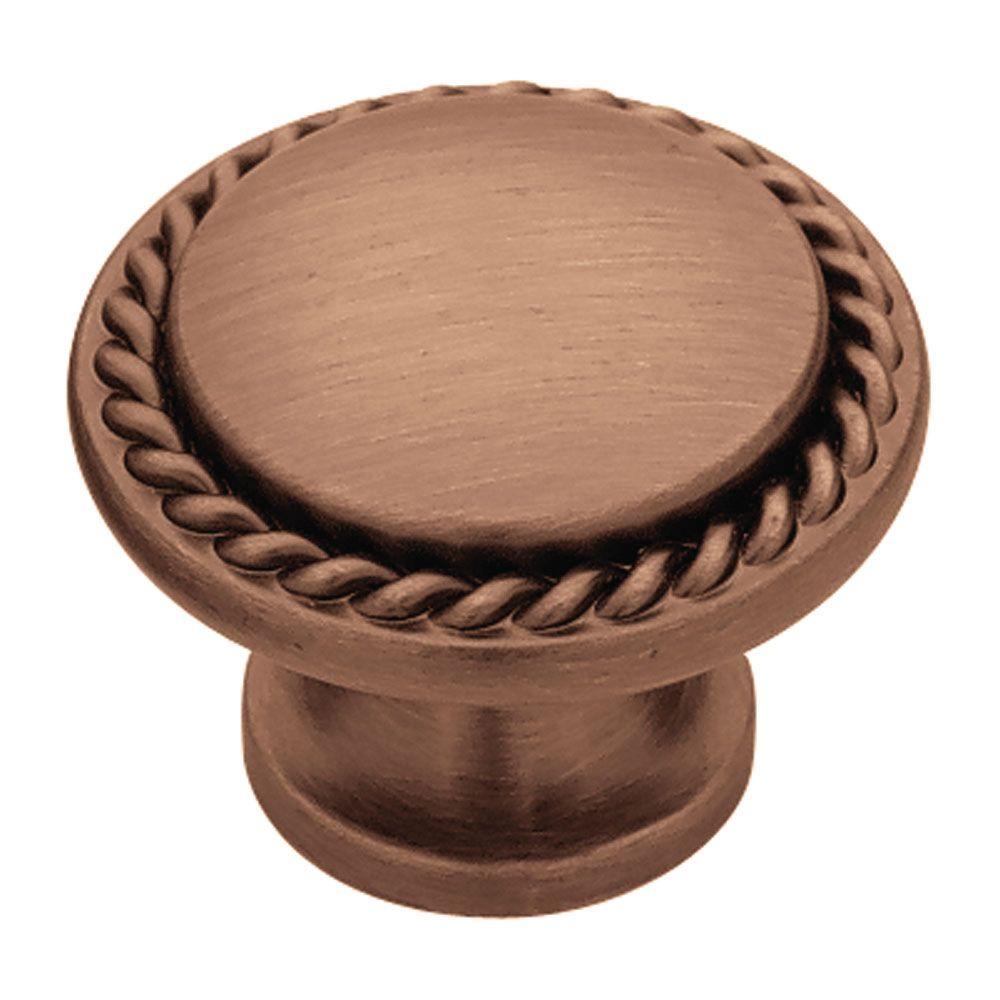 Liberty Contempo 11/8 in. Red Antique Low Sheen Rope Edge Knob