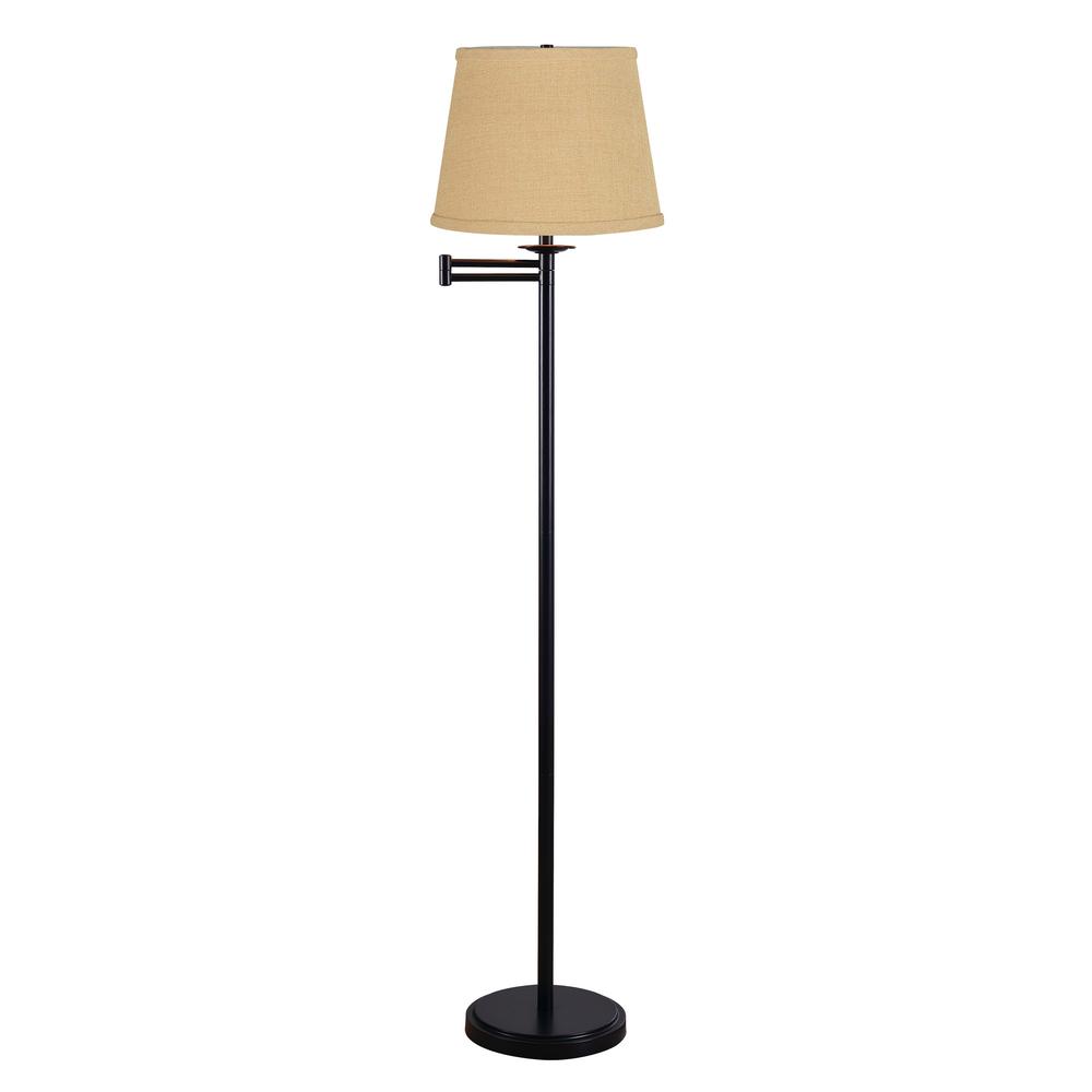 Kenroy Home Sheppard 21 In Bronze Floor Lamp With Gold Shade Bronze Floor Lamp With Gold Shade