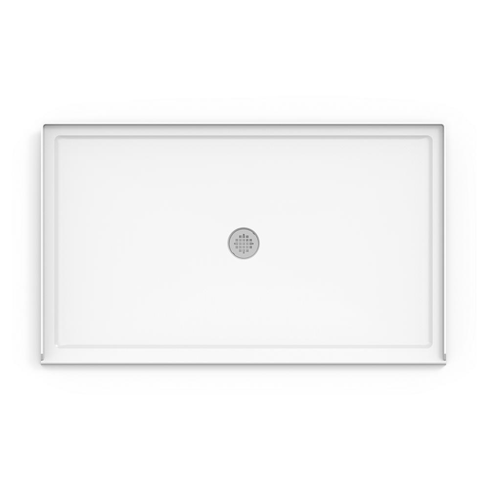 JACUZZI 60 in. x 36 in. Center Drain 2 in. Shower Base in White