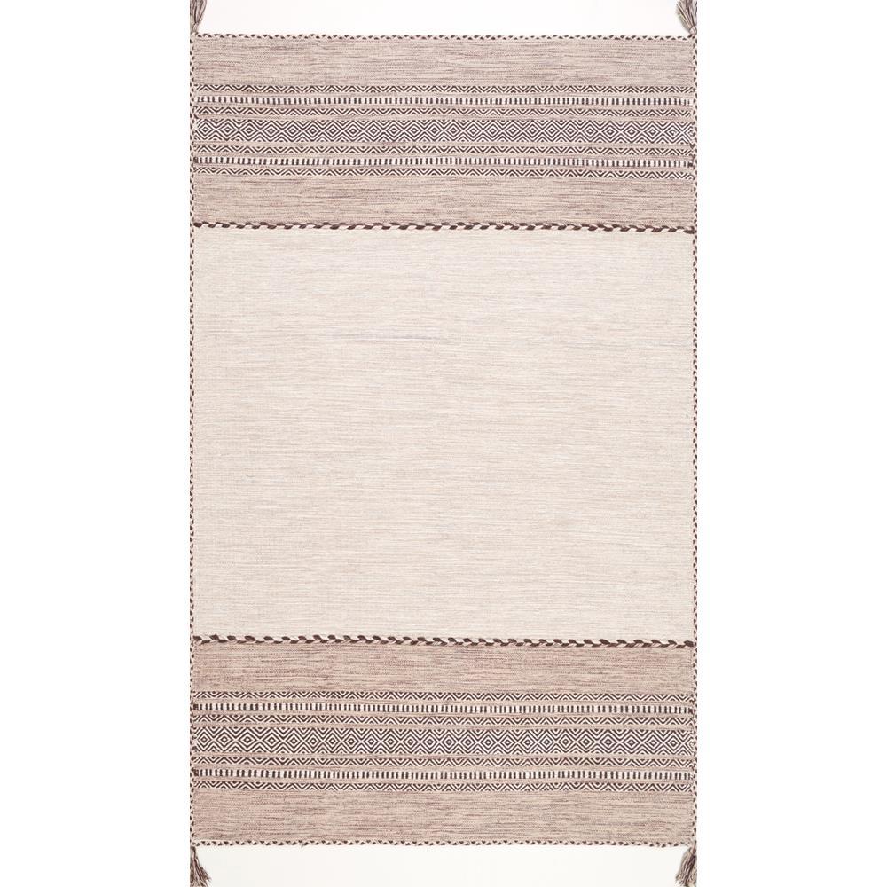 Nuloom Deetta Banded Tassel Light Beige 6 Ft X 9 Area Rug