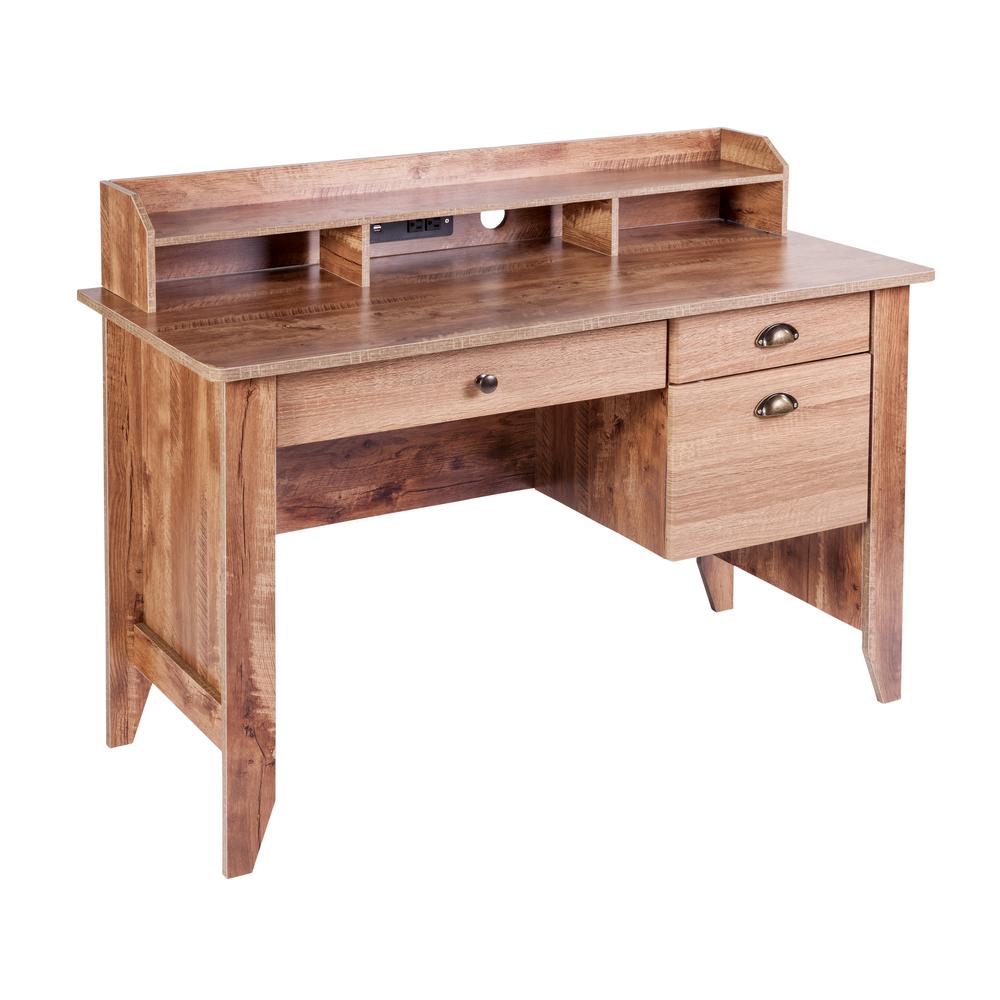 OneSpace - Eleanor Executive Computer Desk - Oak