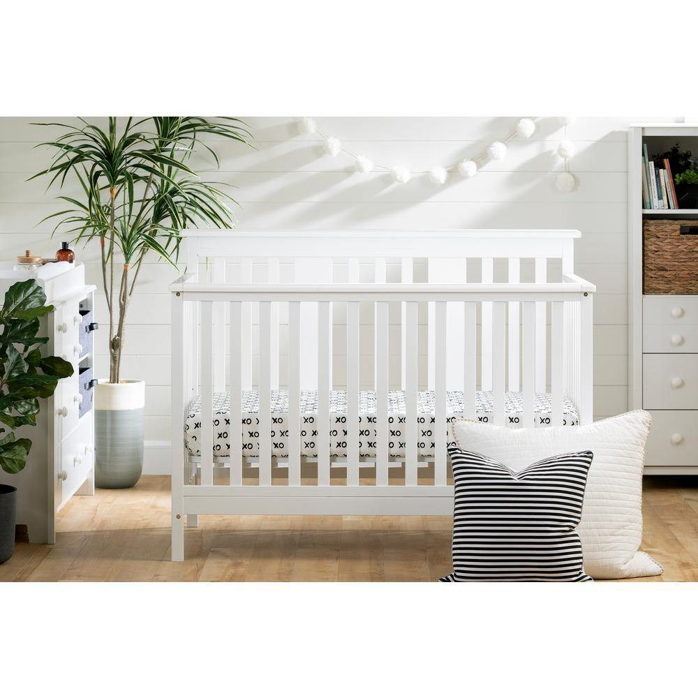 South Shore Little Smileys Pure White Crib 11875 The Home Depot