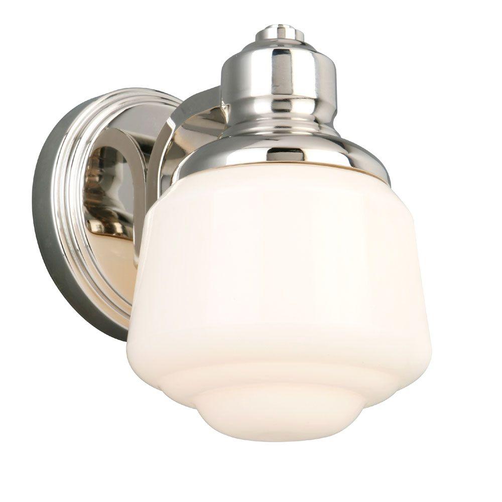 Hampton Bay Whitford 1Light Polished Nickel SconceHJD1391A The Home