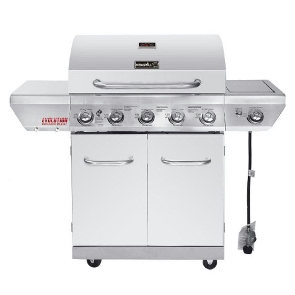 5 burner grill with side burner